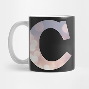 The Letter C Purple Lights Design Mug